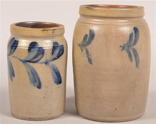 Two R.C.R. / PHILA. Stoneware Jars.