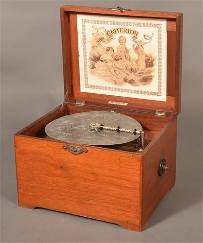 Blasius & Sons "The Criterion" Disc Music Player.