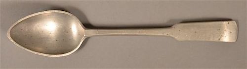 Unsigned Peter Derr Pewter Tablespoon.