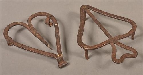 Two Various 19th Century Wrought Iron Trivets.
