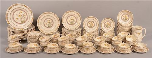 Spode "Buttercup" 131 Pc. China Dinner Service.
