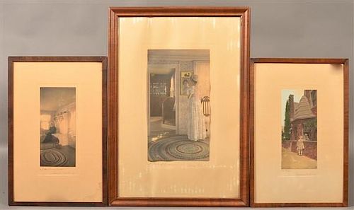 Three Wallace Nutting Photographic Prints.