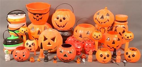 Group of Halloween Plastic Items