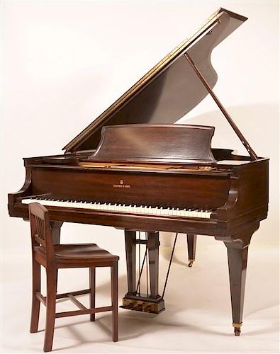 Steinway Mahogany Baby Grand Piano, C. 1931.