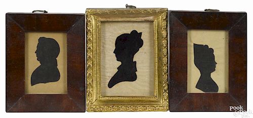 Three hollowcut silhouettes, 19th c. Provenance: The Estate of Louis G. and Shirley F. Hecht