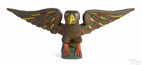 Carl Snavely (Lancaster County, Pennsylvania 1915-1983), carved and painted spread winged eagle
