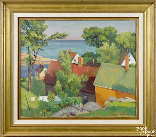 Antonio Salemme (American 1892-1995), oil on canvas, titled Late Afternoon Pigeon Cove