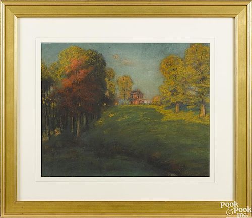 Frederick Wagner (American 1864-1940), pastel landscape, signed lower left, 15 1/2'' x 19 1/2''.