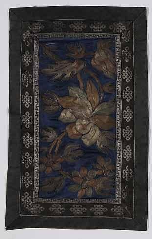 Pieced and Embroidered Silk Panel