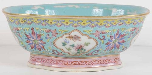 Cartouche-Shaped Bowl with High Foot