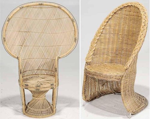 Two Cane/Rattan Chairs