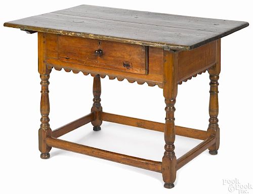 Pennsylvania pine tavern table, 18th c., 28'' h., 41'' w., 27 1/2'' d.