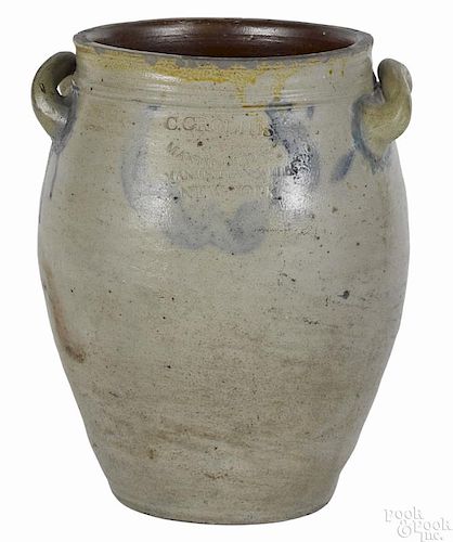 Clarkson Crolius, Manhattan, New York stoneware crock, ca. 1815, impressed C. Crolius