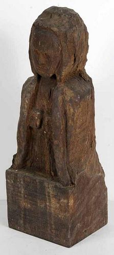 Rustic Carved Wood Figure
