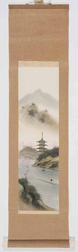 Chinese Silk-on-Paper Scroll