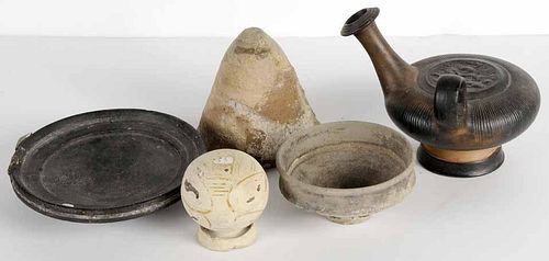 Five Pieces Asian Ceramics