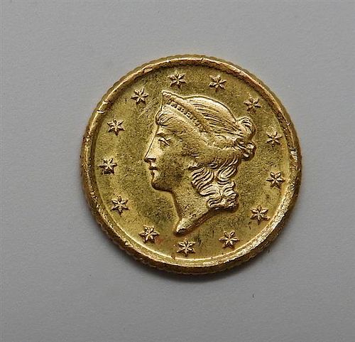 1849 O Liberty Head 1 Dollar Gold US Coin