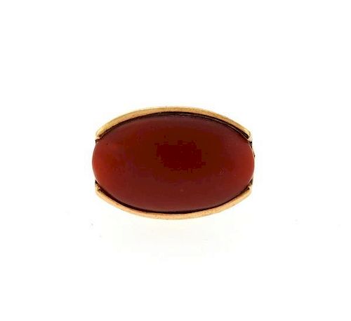 18K Gold Coral Ring
