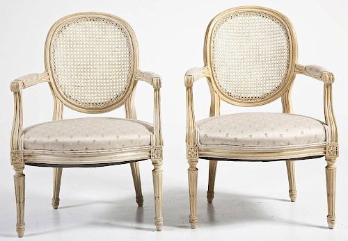 Pair of French Fauteil Chairs