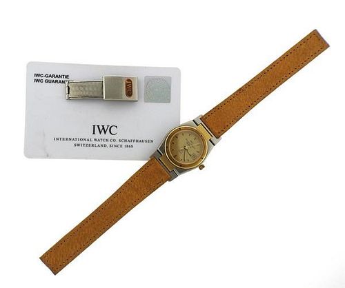 IWC Ingenieur Gold steel  Qaurtz Watch 4502 NOS