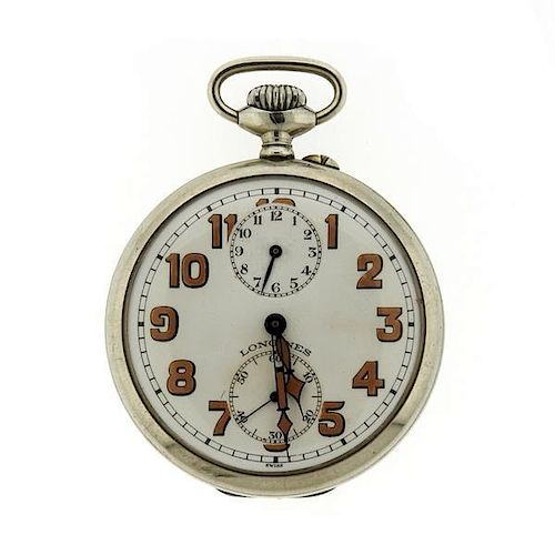 1920s Longines  Alarm Pocket Watch Cal 19.65