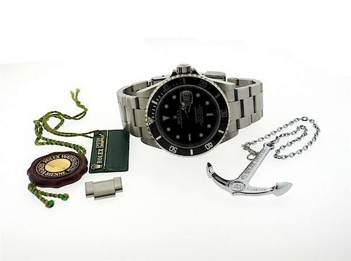 Rolex Submariner Steel Black Dial Watch 16610