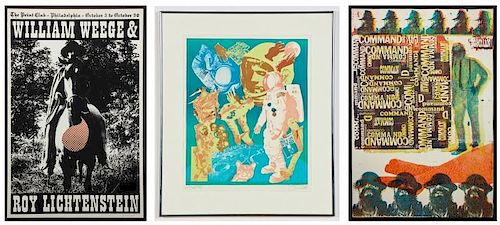 3 Works including a 1969 Weege and Lichtenstein Exhibition Poster