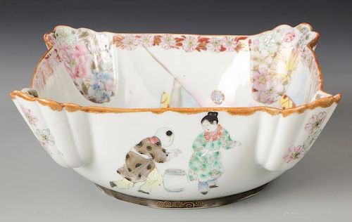 Antique Japanese Hand-Painted Porcelain Bowl