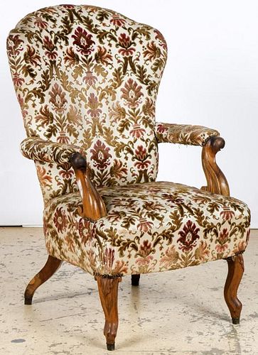 French Louis Philippe Upholstered Armchair