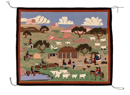 Dine [Navajo], Pictorial Textile