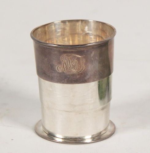 3.5 TROY OZS., TIFFANY STERLING SILVER TRAVELING CUP