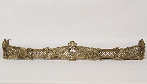 INTRICATE FRENCH GILT BRONZE FIRE FENDER