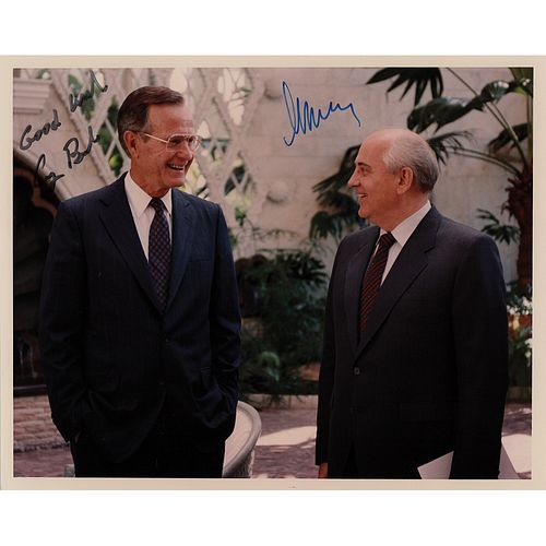 George Bush and Mikhail Gorbachev Signed Photograph