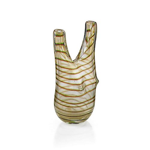 FULVIO BIANCONI; VENINI Figural glass vase