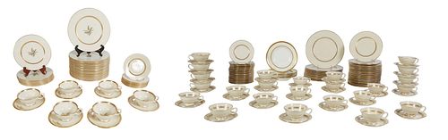 One Hundred Sixty-Three Pieces of Lenox Porcelain Dinnerware, consisting of 46 pieces in the "Golden Wheat" Pattern consisting of 20 dinner plates, 2 