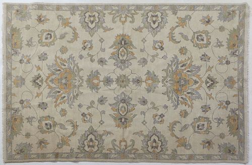 Oushak Carpet, 6' 2 x 9' 4.