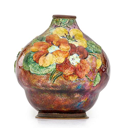 CAMILLE FAURE Small enameled vase