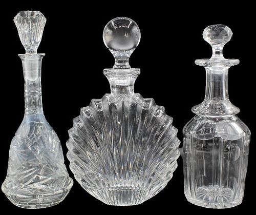 Collection of (3) Crystal Decanter