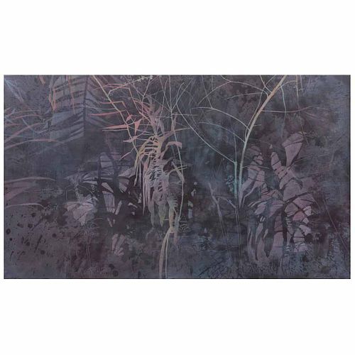 LORENA CAMARENA OSORNO, Eco, Firmado y fechado 2019, Acrílico sobre lino, 94.5 x 160.5 cm, Con certificado