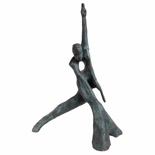 EMILIANO GIRONELLA PARRA, Stayin Alive, serie COVID, Firmada y fechada 2022, Escultura en bronce, 200 x 126 x 102 cm, Constancia