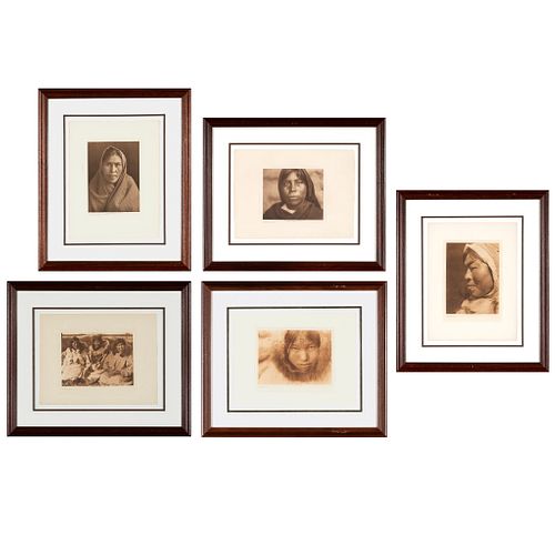 Edward S. Curtis, Group of Five Female Portraits