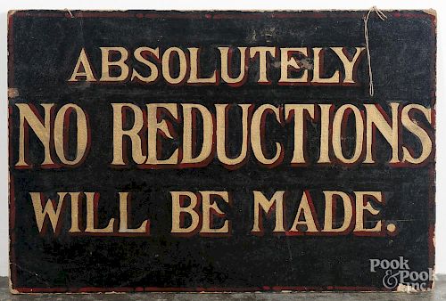 Painted artist board country store sign, early 20th c.