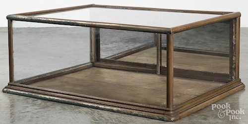 Country store counter top display case, ca. 1900, nickel clad, 13'' h., 31'' w., 23'' d.