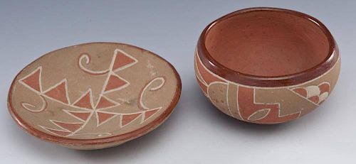 San Juan Pueblo Pottery Bowl & Dish
