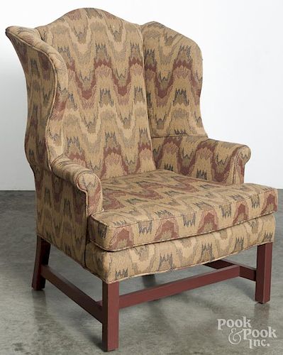 Contemporary wing back chair. Provenance: Barbara Hood's Country Store, West Grove, PA.