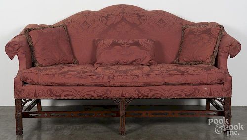 Chinese Chippendale style sofa, 40'' h., 77'' w.