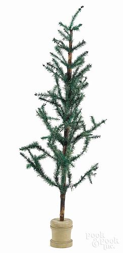 German Christmas feather tree, ca. 1900, 56'' l.