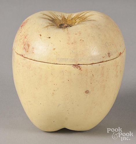 German composition apple candy container, ca. 1900, 4 3/4'' h.