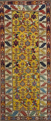 Antique Kazak Rug, 3' x 7'1" (0.91 x 2.16 M)