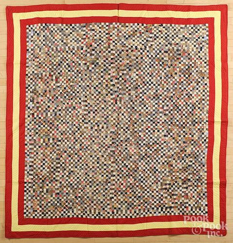 York County, Pennsylvania postage stamp patchwork quilt, late 19th c.